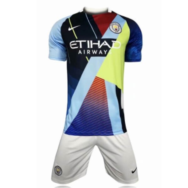Camisetas Manchester City Edición Conmemorativa Niño 2019-20 Azul Claro